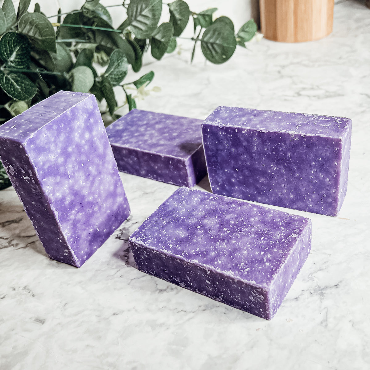 Lavender Oakmoss Sea Salt Body Scrub - Exfoliating Natural Olive Oil BandsCo Straps