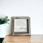 Jim Valvano Quote Framed Wooden Sign 5 Inch Greatest Gift My Father Believed In Me Wall Decor BandsCo Straps