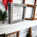 Jim Valvano Quote Framed Wooden Sign 5 Inch Greatest Gift My Father Believed In Me Wall Decor BandsCo Straps