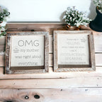 Funny Double Sided 6 Inch Wooden Mom Sign Desk Plaque Home Decor Gift For Mother BandsCo Straps