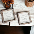 Dad Said Yes Double Sided 6 Inch Wooden Framed Sign Wedding Proposal Photo Prop Keepsake