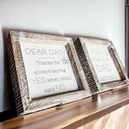 Dad Said Yes Double Sided 6 Inch Wooden Framed Sign Wedding Proposal Photo Prop Keepsake