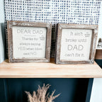 Dad Said Yes Double Sided 6 Inch Wooden Framed Sign Wedding Proposal Photo Prop Keepsake
