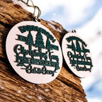 Handcrafted 3D Wooden Christmas Ornaments Farm Fresh Imperfect Set Tree Hanging Holiday Decor BandsCo Straps