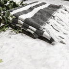 Turkish Cotton Towel 180 GSM Lightweight Peshtemal Beach Towel Striped BandsCo Straps