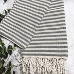 Nautical Turkish Towel 180GSM Cotton Peshtemal Beach Towel Light Quick Dry