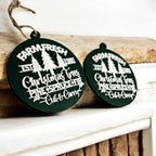 Handcrafted 3D Wooden Christmas Ornaments Farm Fresh Imperfect Set Tree Hanging Holiday Decor BandsCo Straps