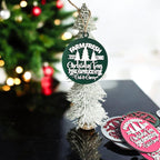 Handcrafted 3D Wooden Christmas Ornaments Farm Fresh Imperfect Set Tree Hanging Holiday Decor BandsCo Straps