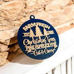 Handcrafted 3D Wooden Christmas Ornaments Farm Fresh Imperfect Set Tree Hanging Holiday Decor BandsCo Straps