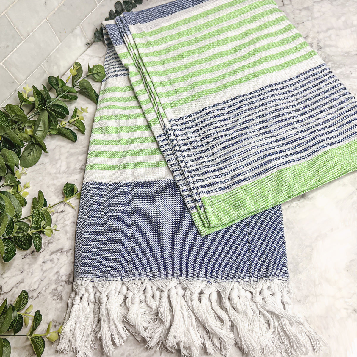 Pop Of Summer Turkish Towel 180GSM Lightweight Cotton Peshtemal Beach Bath Towel With Fringe BandsCo Straps