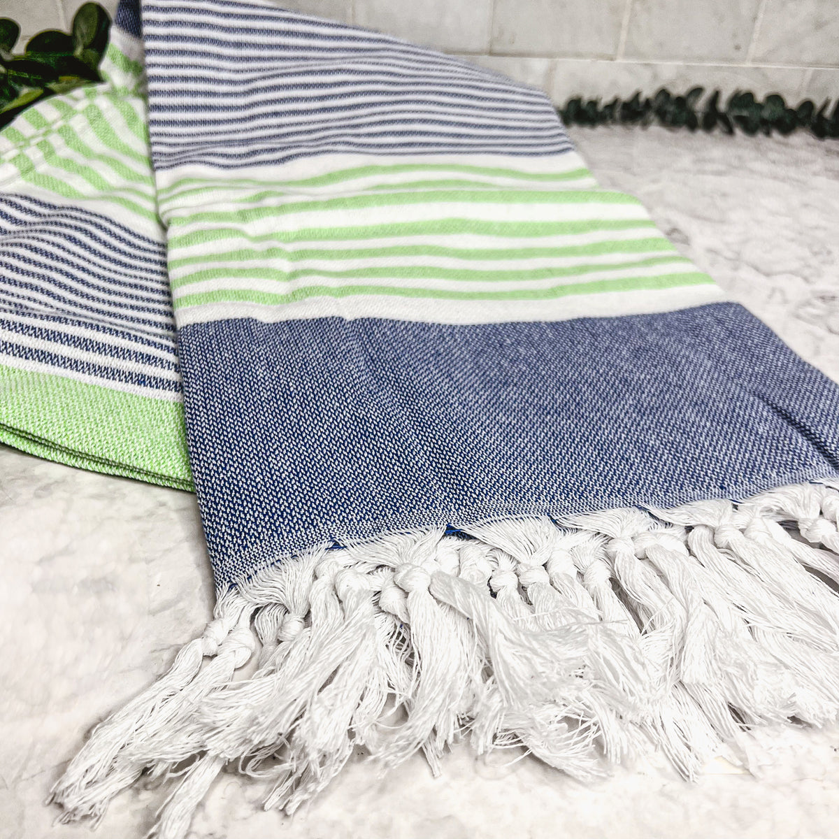 Pop Of Summer Turkish Towel 180GSM Lightweight Cotton Peshtemal Beach Bath Towel With Fringe BandsCo Straps