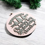 Handcrafted 3D Wooden Christmas Ornaments Farm Fresh Imperfect Set Tree Hanging Holiday Decor BandsCo Straps