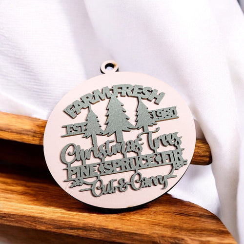 Handcrafted 3D Wooden Christmas Ornaments Farm Fresh Imperfect Set Tree Hanging Holiday Decor BandsCo Straps