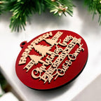 Handcrafted 3D Wooden Christmas Ornaments Farm Fresh Imperfect Set Tree Hanging Holiday Decor BandsCo Straps
