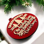 Handcrafted 3D Wooden Christmas Ornaments Farm Fresh Imperfect Set Tree Hanging Holiday Decor BandsCo Straps