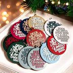 Imperfect Deck The Halls 3D Handcrafted Wooden Christmas Ornaments Set Limited Edition Hanging Decor BandsCo Straps