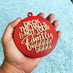 Imperfect Deck The Halls 3D Handcrafted Wooden Christmas Ornaments Set Limited Edition Hanging Decor BandsCo Straps