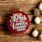 Imperfect Deck The Halls 3D Handcrafted Wooden Christmas Ornaments Set Limited Edition Hanging Decor BandsCo Straps