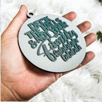 Imperfect Deck The Halls 3D Handcrafted Wooden Christmas Ornaments Set Limited Edition Hanging Decor BandsCo Straps