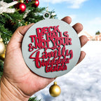 Imperfect Deck The Halls 3D Handcrafted Wooden Christmas Ornaments Set Limited Edition Hanging Decor BandsCo Straps