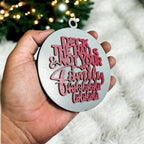 Imperfect Deck The Halls 3D Handcrafted Wooden Christmas Ornaments Set Limited Edition Hanging Decor BandsCo Straps