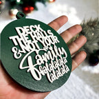 Imperfect Deck The Halls 3D Handcrafted Wooden Christmas Ornaments Set Limited Edition Hanging Decor BandsCo Straps