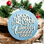 Imperfect Deck The Halls 3D Handcrafted Wooden Christmas Ornaments Set Limited Edition Hanging Decor BandsCo Straps