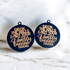 Imperfect Deck The Halls 3D Handcrafted Wooden Christmas Ornaments Set Limited Edition Hanging Decor BandsCo Straps