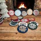 Imperfect Deck The Halls 3D Handcrafted Wooden Christmas Ornaments Set Limited Edition Hanging Decor BandsCo Straps