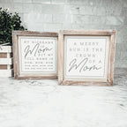 Mom Bun Double Sided 7 Inch Sign 7x7x1.5 Wooden Mom Anthem Home Decor Gift For Mothers