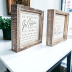 Mom Bun Double Sided 7 Inch Sign 7x7x1.5 Wooden Mom Anthem Home Decor Gift For Mothers