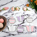 Handmade Wooden Spring Easter Decor 6Pc Accents Tulips And Easter Eggs Mantel Tier Tray Display