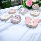 Handmade Wooden Spring Easter Decor 6Pc Accents Tulips And Easter Eggs Mantel Tier Tray Display
