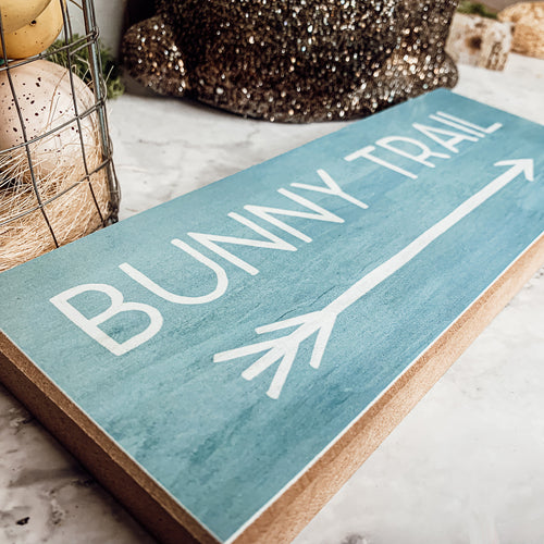 Limited Bunny Trail Carrot Patch Wooden Easter Signs Pastel Spring Decor BandsCo Straps