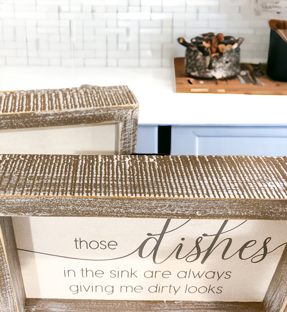 Funny Kitchen Wood Sign Those Dishes In The Sink Are Always Giving Me Dirty Looks Farmhouse BandsCo Straps