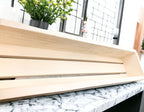 Gather Wooden Tray Long Box Centerpiece 20x12 Rustic Handmade Planter Decorative Storage BandsCo Straps