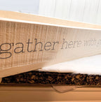 Gather Wooden Tray Long Box Centerpiece 20x12 Rustic Handmade Planter Decorative Storage BandsCo Straps