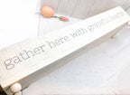 Gather Wooden Tray Long Box Centerpiece 20x12 Rustic Handmade Planter Decorative Storage BandsCo Straps