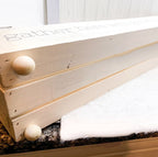 Gather Wooden Tray Long Box Centerpiece 20x12 Rustic Handmade Planter Decorative Storage BandsCo Straps