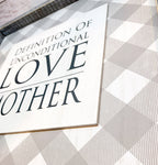 Unconditional Love Wood Sign 12x12 Framed Rustic Mother's Day Gift For Mom Definition Wall Decor BandsCo Straps