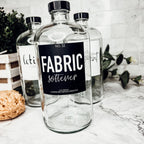 32oz Clear Glass Reusable Dispenser Bottle Black Twist Top BandsCo Straps
