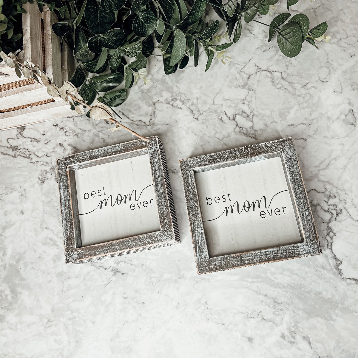 Best Mom Ever 5 Inch Wooden Wall Sign With Sentimental Quote Rustic Home Decor Gift BandsCo Straps