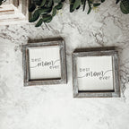 Best Mom Ever 5 Inch Wooden Wall Sign With Sentimental Quote Rustic Home Decor Gift BandsCo Straps