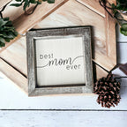 Best Mom Ever 5 Inch Wooden Wall Sign With Sentimental Quote Rustic Home Decor Gift BandsCo Straps