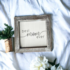 Best Mom Ever 5 Inch Wooden Wall Sign With Sentimental Quote Rustic Home Decor Gift BandsCo Straps