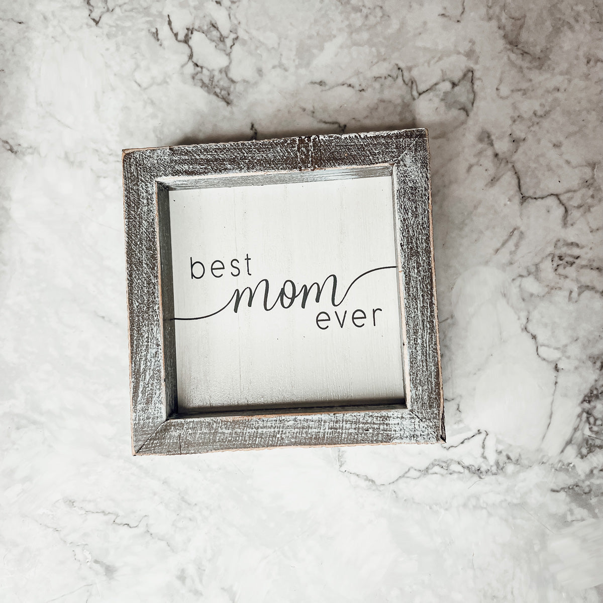 Best Mom Ever 5 Inch Wooden Wall Sign With Sentimental Quote Rustic Home Decor Gift BandsCo Straps