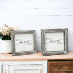 Best Mom Ever 5 Inch Wooden Wall Sign With Sentimental Quote Rustic Home Decor Gift BandsCo Straps