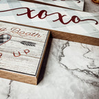 Kissing Booth Handmade Thick Wood Sign 6x4x1 Inch Valentine Tiered Tray Mantel Shelf Decor