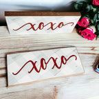 Kissing Booth Handmade Thick Wood Sign 6x4x1 Inch Valentine Tiered Tray Mantel Shelf Decor