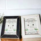 Wild Rabbit Farms Easter Sign 8x10 Framed Rustic Farmhouse Spring Decor Open Daily Fresh Harvest BandsCo Straps